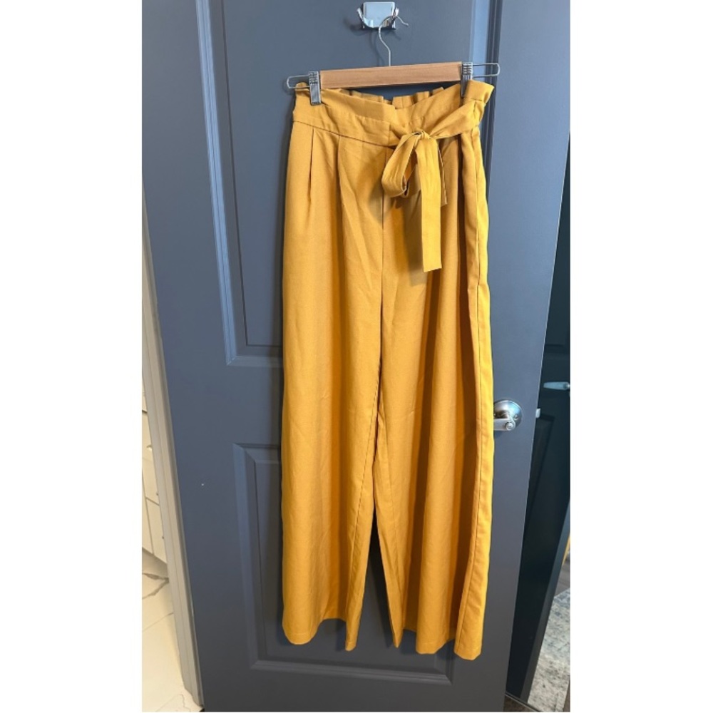 Forever 21 Yellow Wide-Leg Trousers